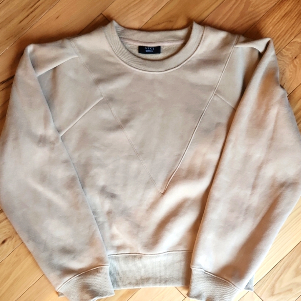 Women's elevated Beige Sweatshirt